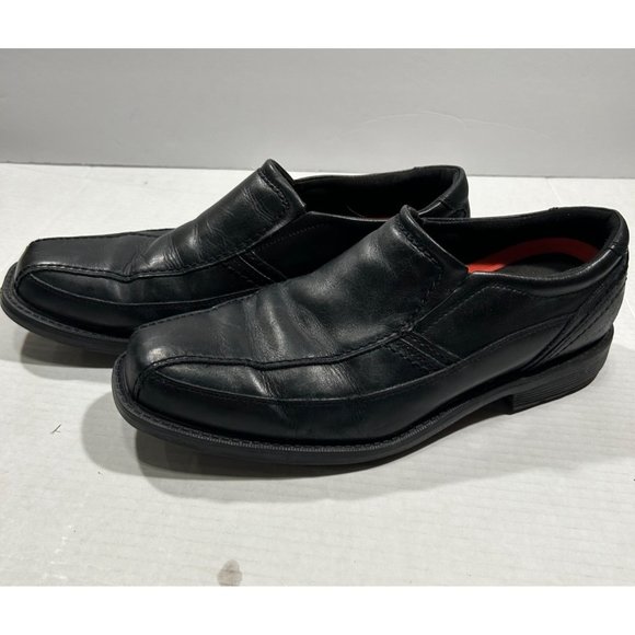 Rockport Mens  Black Style Leader 2 Bike Toe Slip On A13019 Size 9.5 - Picture 2 of 12